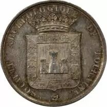 France Société Archéologique de Touraine - Jeton Argent Poinçon Main (1845-1860)