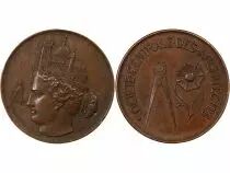 France Société Centrale des Architectes - Jeton Cuivre Poinçon Abeille (1860-1879)