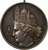 France Societe Centrale Des Architectes, Congres De 1877 - Jeton Argent