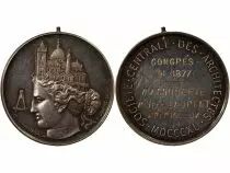 France Societe Centrale Des Architectes, Congres De 1877 - Jeton Argent