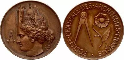 France Soci�t� Centrale des Architectes Fran�ais - Bronze