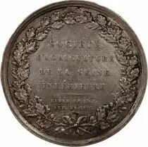France Société d\'Agriculture de la Seine Inférieure  Jeton Argent 1819
