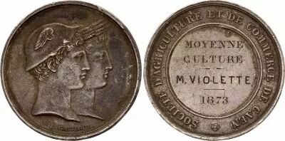 France Soci�t� d\'Agriculture et de Commerce de Caen - 1873 - Silver