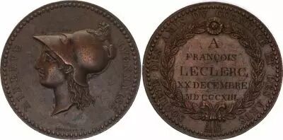 France Soci�t� des Amis du Commerce et des Arts - Minerve Lyonnaise - Bronze - 1813 par F. Chavannes