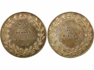 France St Vincent Hight School, Rennes - Silver Medal, P. Rialan - 1912