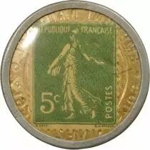 France Stamp Coin - 5 Centimes, Crédit Lyonnais, Type 7 - 1920 Paris