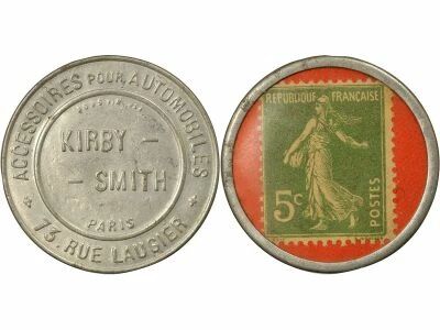 France Stamp Coin - 5 Centimes, Kirby Smith - Paris