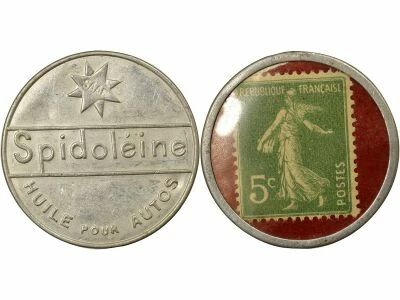 France Stamp Coin - 5 Centimes, Spidol�ine - Paris