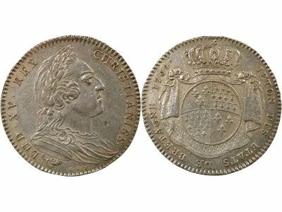 France States of Brittany, Louis XV ? Silver Token - 1764 Rennes
