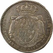 France States of Brittany, Louis XV ? Silver Token - 1776 Rennes