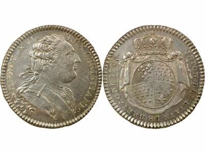 France States of Brittany, Louis XV ? Silver Token - 1784/68 Rennes