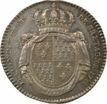 France States of Brittany, Louis XV ? Silver Token - 1788 Rennes