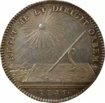 France States of Burgundy - Silver Token, Majority of the King - 1725
