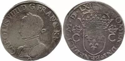 France Teston Charles IX - 1562  A Paris  - Argent - 2 �me type