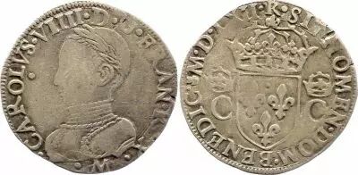 France Teston Charles IX - 1562  M Toulouse - Argent - 2 �me type - TB +