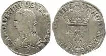 France Teston Charles IX - 1562 D Lyon  - Silver  - 6 nd type - Fine+