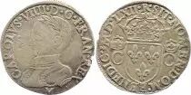 France Teston Charles IX - 1562 M Toulouse  - Silver  - 2 nd type - VF