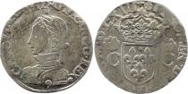 France Teston Charles IX - 1563 - 9 Rennes  - Silver  - 2 nd type - F to VF