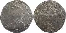 France Teston Charles IX - 1563 - B Rouen  - Silver  - 2 nd type - FINE