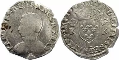 France Teston Charles IX - 1563 L Bayonne  - Argent - 4 �me type - TB - 2nd ex