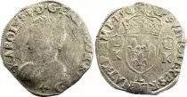 France Teston Charles IX - 1565  L Bayonne  - Silver  - 4th type - Fine