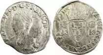 France Teston Charles IX - 1565 L Bayonne  - Argent - 4 ème type - TB - 2nd ex