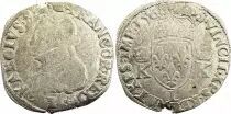 France Teston Charles IX - 1568 L Bayonne  - Argent - 4 ème type - TB - 2nd EX