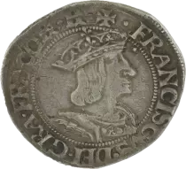 France Teston François I (1515-1547) - Dolphins - 2 nd type - silver