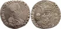 France Teston François II au nom de Henri II - 1559 H La Rochelle - TB+ - Argent - 3ème  type