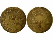 France Th&eacute;&acirc;tre Comte - Jeton, Abonnement Familial - 1827 / 1855 Paris
