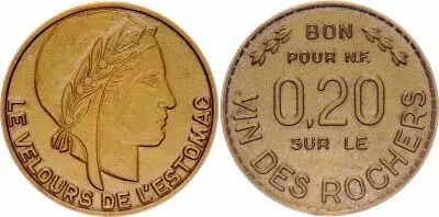 France Token Marianne - Rock wines ~1960