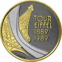France Tour Eiffel - RUTH&Eacute;NIUM  PALLADIUM & OR - 5 Francs 1989 France
