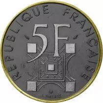 France Tour Eiffel - RUTH&Eacute;NIUM  PALLADIUM & OR - 5 Francs 1989 France