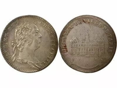 France Town Hall of Paris, Louis XV - Silver Token - 1731