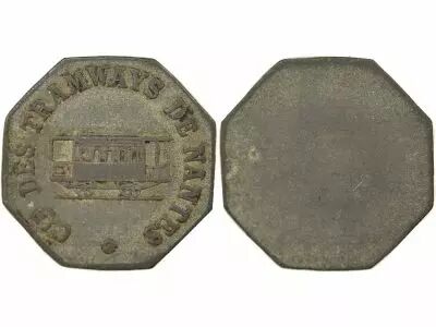 France Tramways of Nantes - Token, Zinc