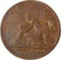 France Tresor Royal, Louis XV - Jeton Cuivre 1745