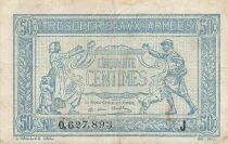 France Tr&eacute;sorerie Aux Arm&eacute;es - 50 Centimes - 1917 - S&eacute;rie J