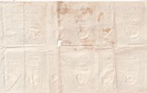 France Uncut sheet - 6 X10 Sous - Women - 04-01-1792) - Serial 636 - Sign. Guyon