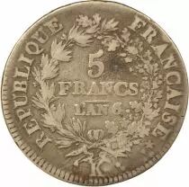 France Union & Force - 5 Silver Francs - Year 6/5/4 K Bordeaux