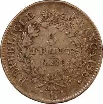 France Union & Force, Directoire - 5 Francs An 9 L Bayonne