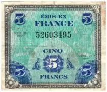 France VF.17.1 P.115 5 Francs, Impr. am&eacute;ricaine (drapeau) - 1944