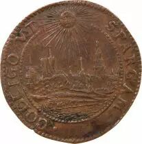 France Ville De Bruxelles, Ecu De Wauwere - Jeton Cuivre 1675