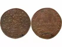 France Ville De Bruxelles, Ecu De Wauwere - Jeton Cuivre 1675