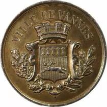 France Ville De Vannes - Jeton Argent Dore - Graveur F. Vernon, Fin XIxe, Début Xxe.