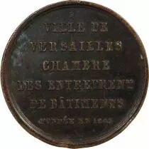 France Ville De Versailles, Entrepreneurs Du Bâtiment - Jeton Cuivre Poinçon Abeille (1860 /1879)