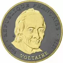 France VOLTAIRE RUTHÉNIUM & OR - 5 Francs 1994 France