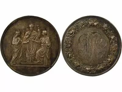 France Wedding - Silver Medal, Union of M & N - 26th October 1889