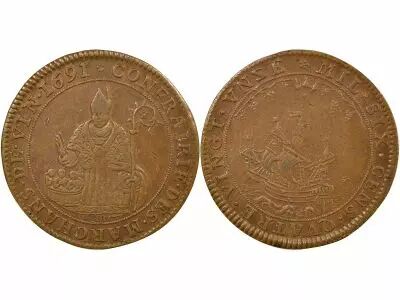 France Wine Merchants Corporation - Copper Token - 1691