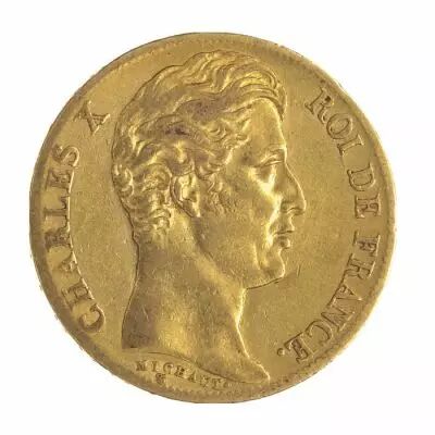 Francia  20 Francs Charles X - Gold 1825 to 1830