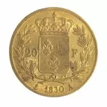 Francia  20 Francs Charles X - Gold 1825 to 1830
